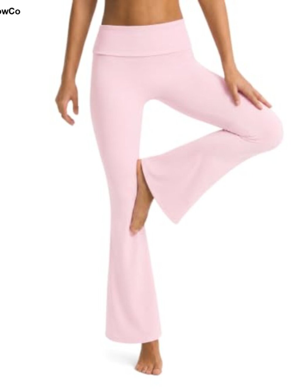 Women's High Waist Flare Yoga Leggings No Front Seam Bell Bottom Pants